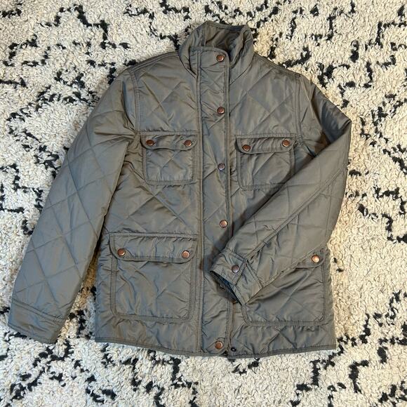 Altar’d State Jacket Fleece Lined Women’s Small Fleece Puffer Coat Green Zip-Up - Picture 10 of 12